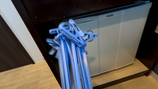 室内の物干しスペース