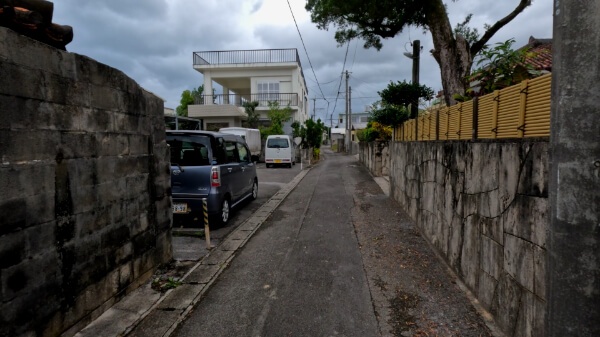 石垣市街地の道路